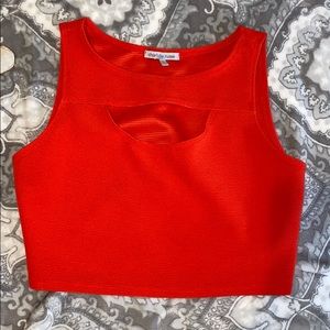 Red Tank Crop Top